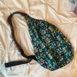 Green and Blue Kavu Rope Bag